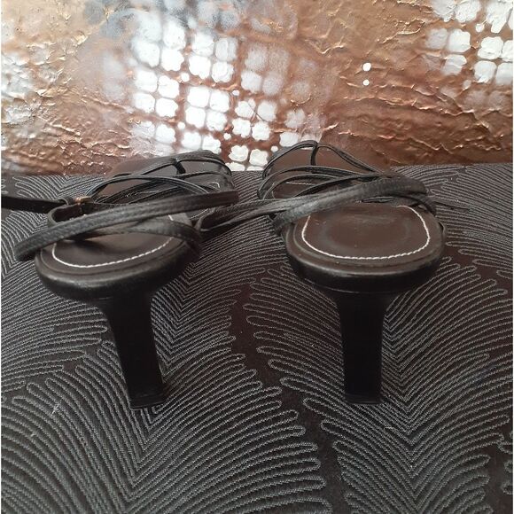 Zara 100% Leather Black Strappy Women's Sandals - Picture 9 of 16